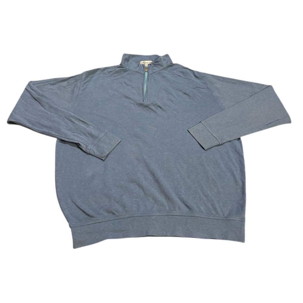 Peter Millar Slate Blue Half-Zip Pullover Sweater